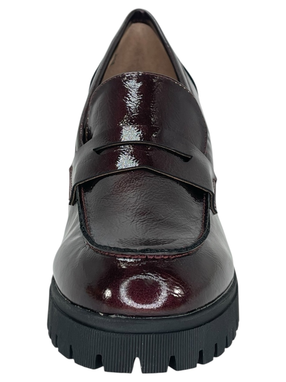 Sun + Stone Presscott Wine Patent Leather Lug Sole Womens Penny Loafers Size 11M - Picture 6 of 10